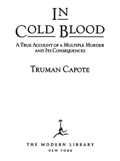 In Cold Blood, couverture