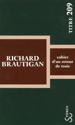 Cahier d'un retour de Troie