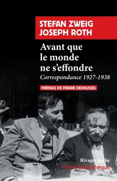 Avant que le monde ne s'effondre : correspondance 1927-1938, couverture