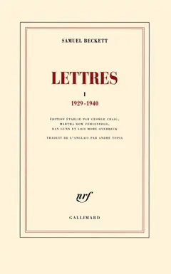 Lettres, tome 1 : 1929-1940, couverture
