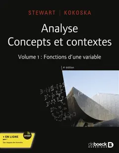 Analyse : concepts et contextes, tome 1 : Fonctions d'une variable