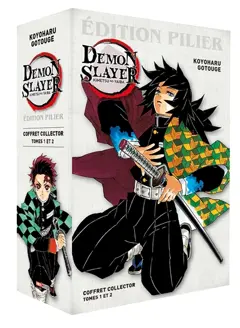 Coffret collector Demon slayer : Kimetsu no yaiba : édition pilier, tomes 1 et 2, couverture