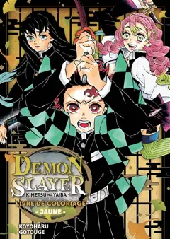 Demon slayer : Kimetsu no yaiba : livre de coloriage jaune