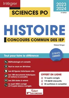 Histoire : concours commun des IEP, 2023-2024