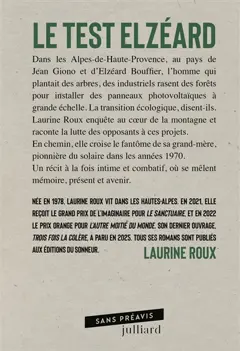 Le test Elzéard, couverture