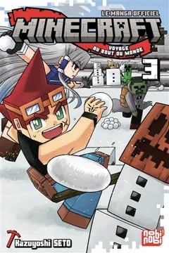 Minecraft, le manga officiel : voyage au bout du monde, tome 3, couverture