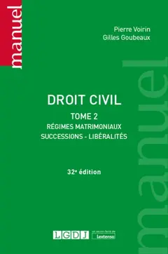 Droit civil, tome 2 : Régimes matrimoniaux, successions, libéralités