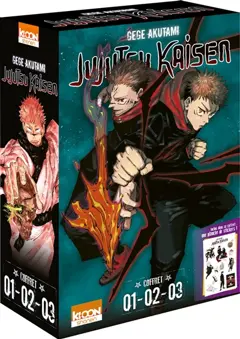 Jujutsu kaisen : coffret 01, 02, 03, couverture