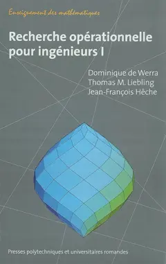 Recherche opérationnelle pour ingénieurs, tome 1, couverture