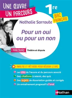 Nathalie Sarraute, Pour un oui ou pour un non : parcours théâtre et dispure : 1er bac français